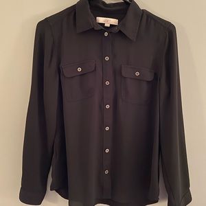 The Loft Long Sleeve Front Pocket Blouse